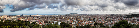 View over Barcelona, from Park Güell